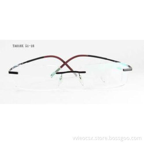 Youth Rimless Titanium Optical Frames With Hyperelastic Tem